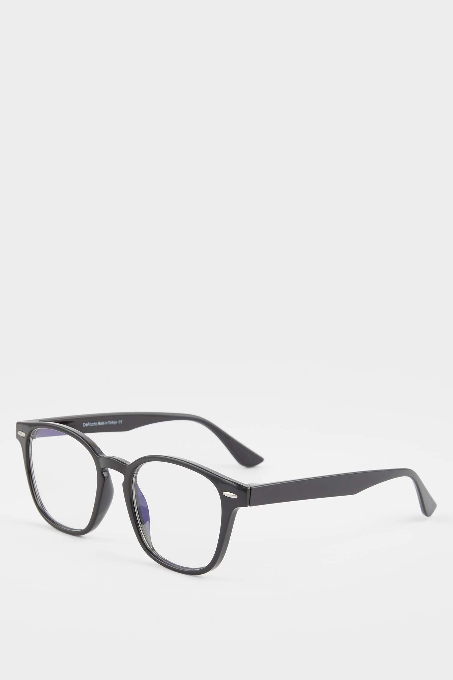 Unisex Blue Lens Black Frame Reading Glasses