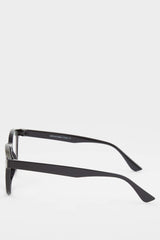 Unisex Blue Lens Black Frame Reading Glasses