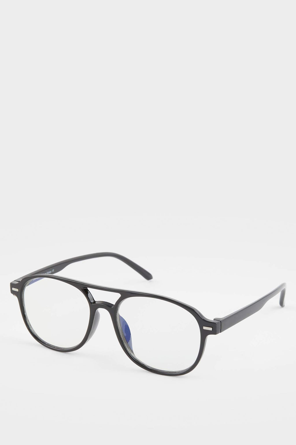Unisex Blue Lens Black Frame Reading Glasses