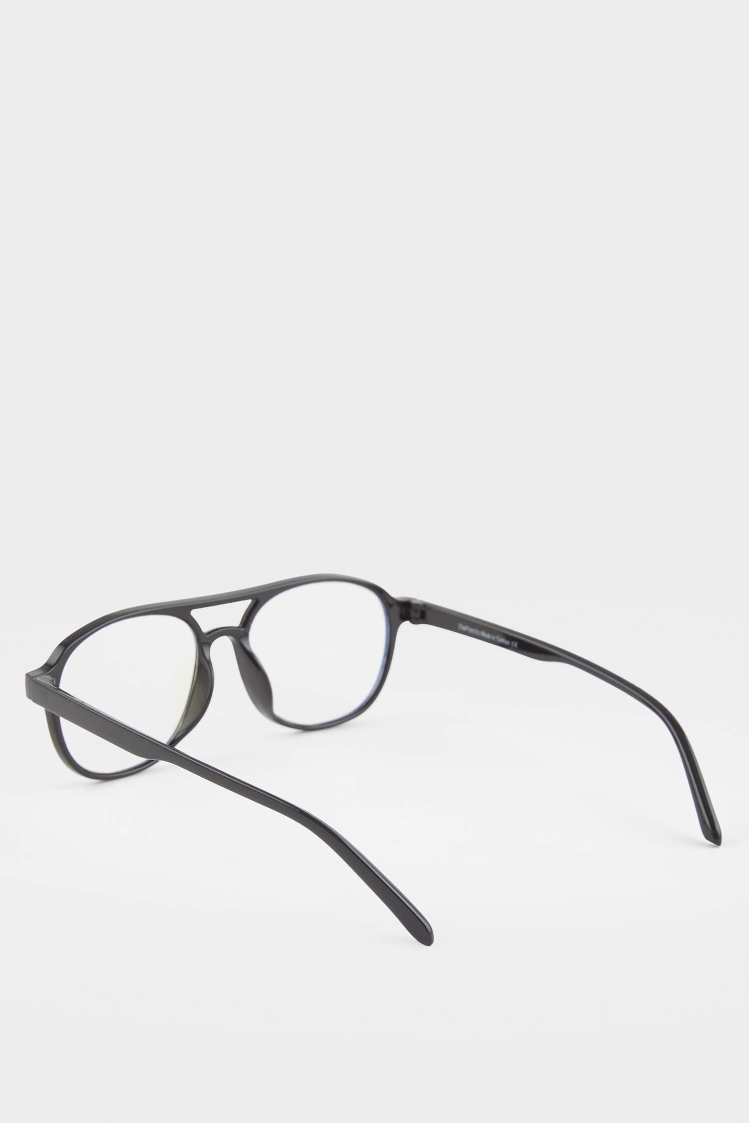 Unisex Blue Lens Black Frame Reading Glasses