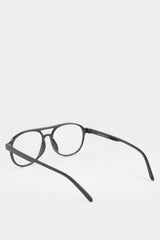 Unisex Blue Lens Black Frame Reading Glasses