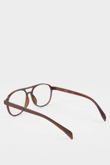 Unisex Blue Lens Burgundy Framed Reading Glasses