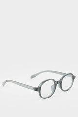 Unisex Blue Lens Green Framed Reading Glasses