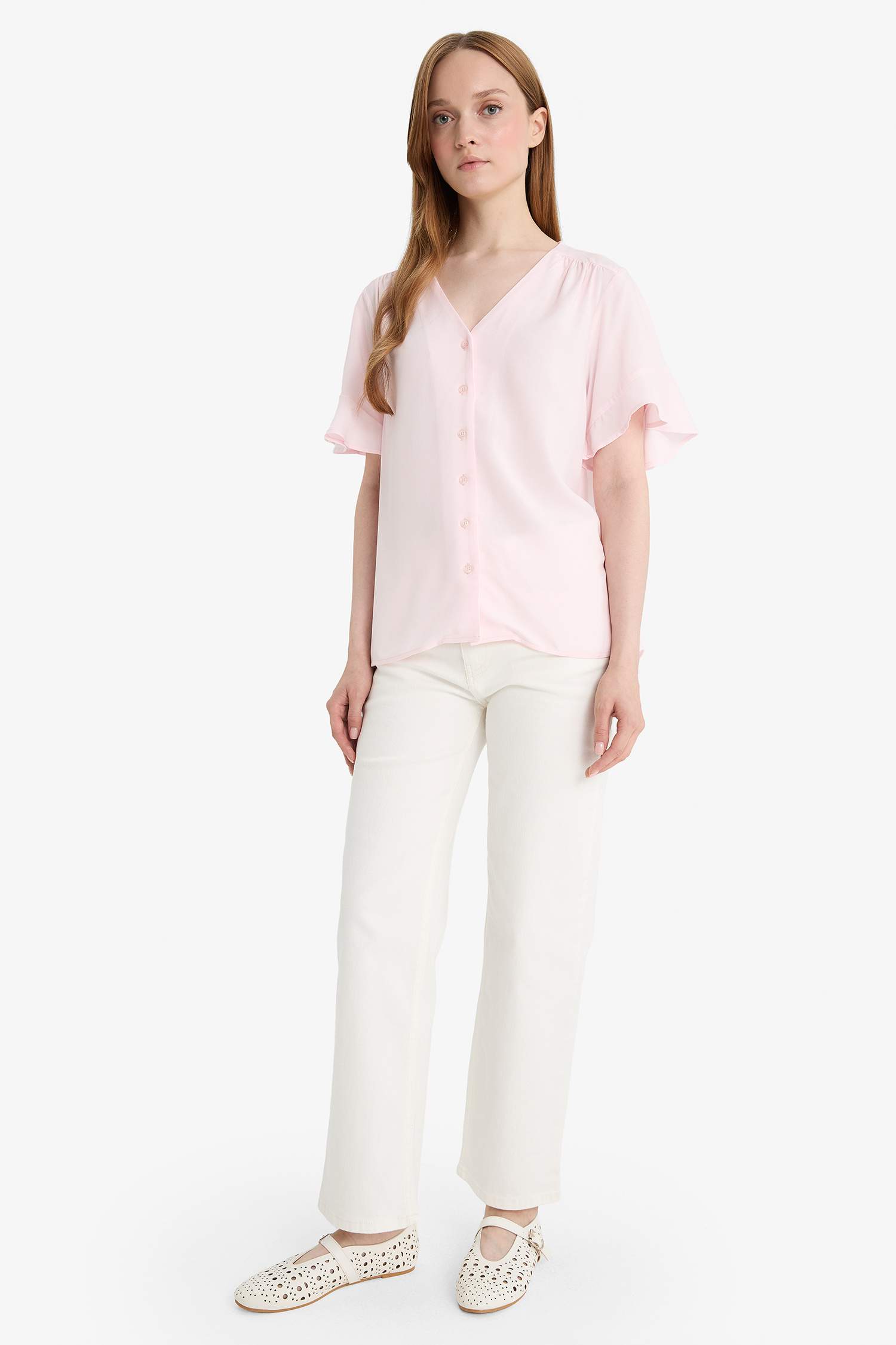 Regular Fit V-Neck Short Sleeve Shirt