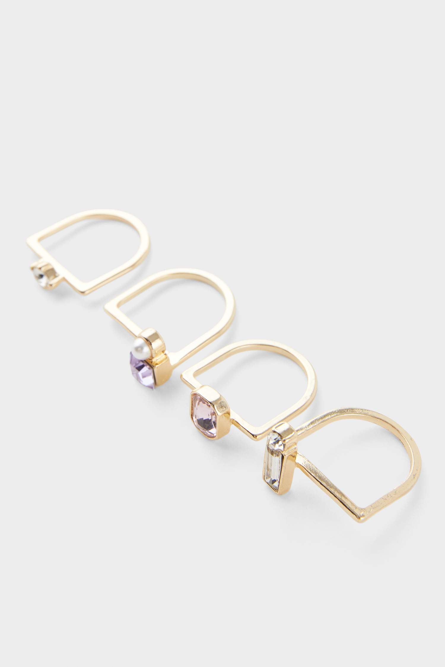 Women's 4-Piece Stone Gold Ring