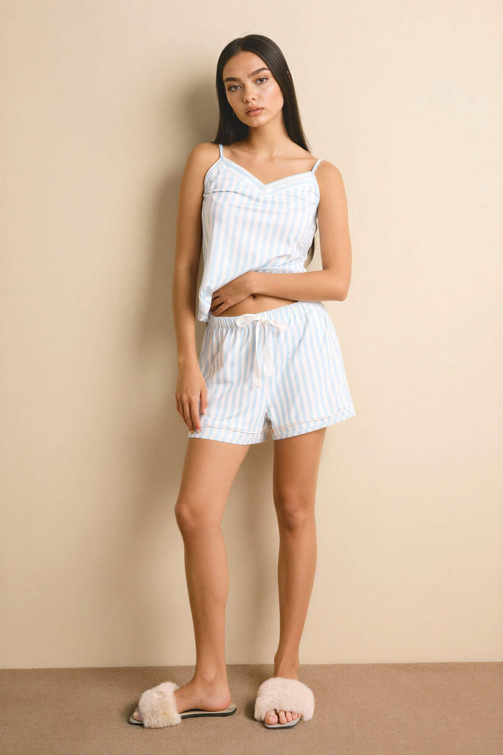 Regular Fit Striped Shorts Pajama Bottoms