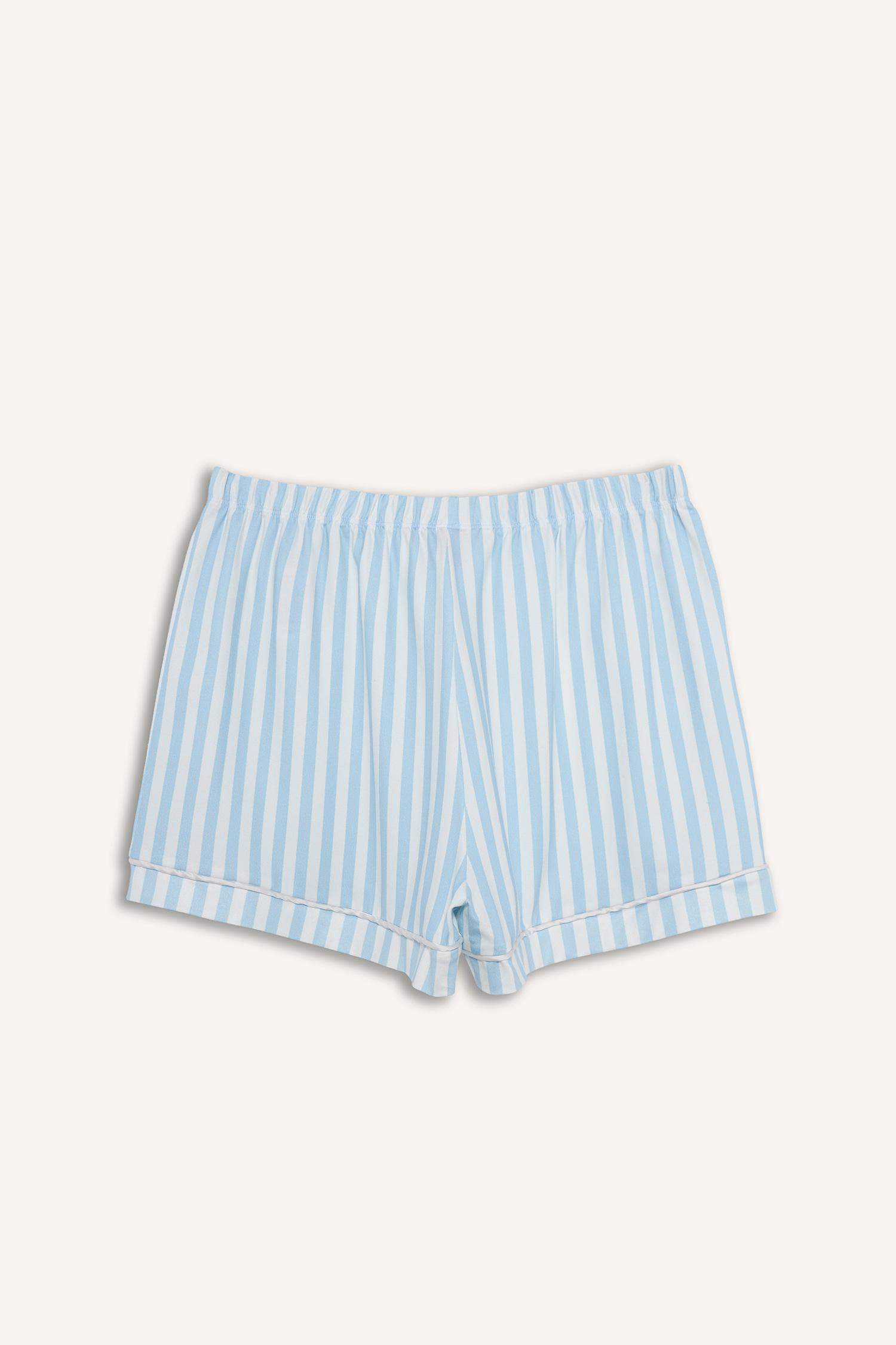 Regular Fit Striped Shorts Pajama Bottoms