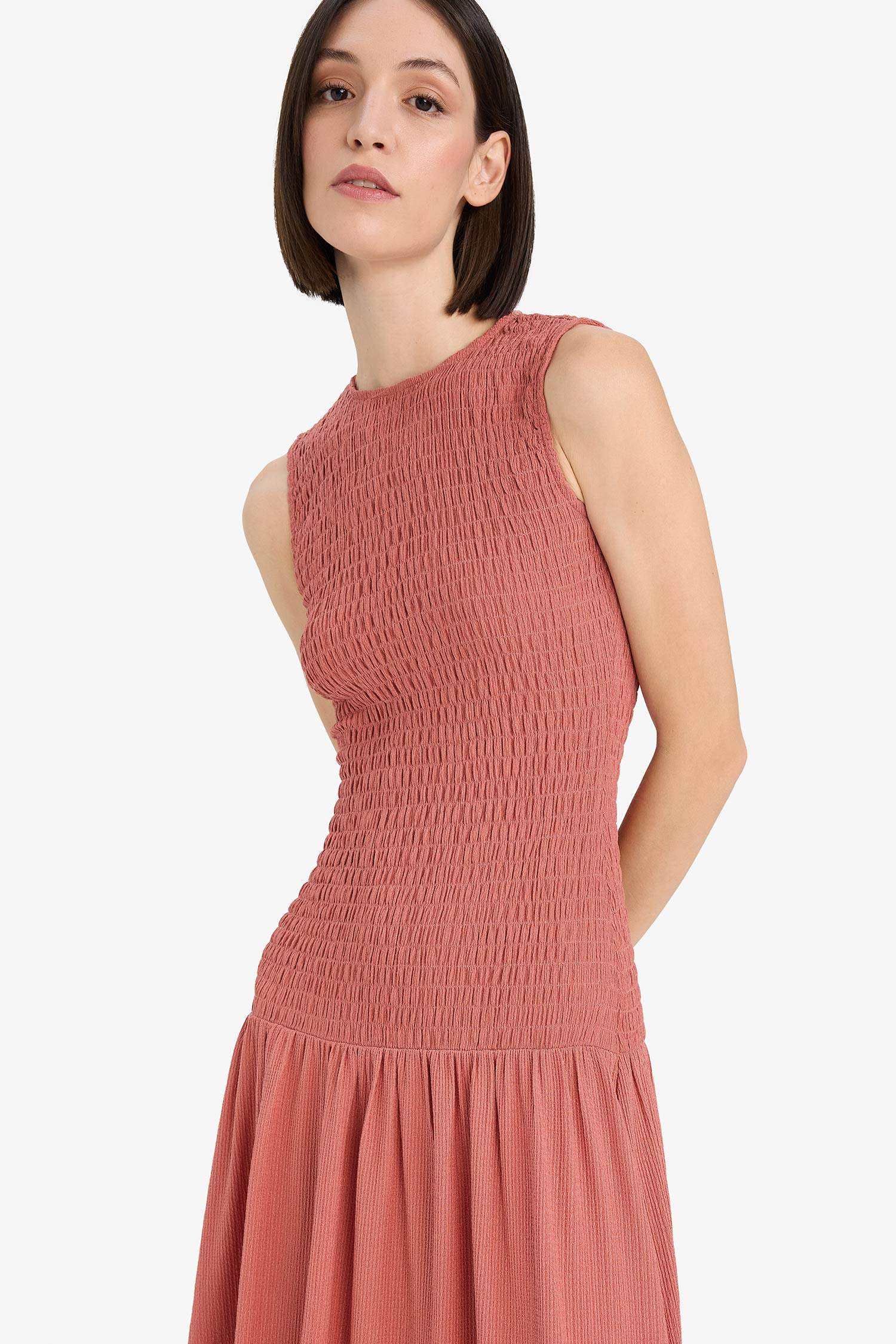 Crew Neck Midi Dress