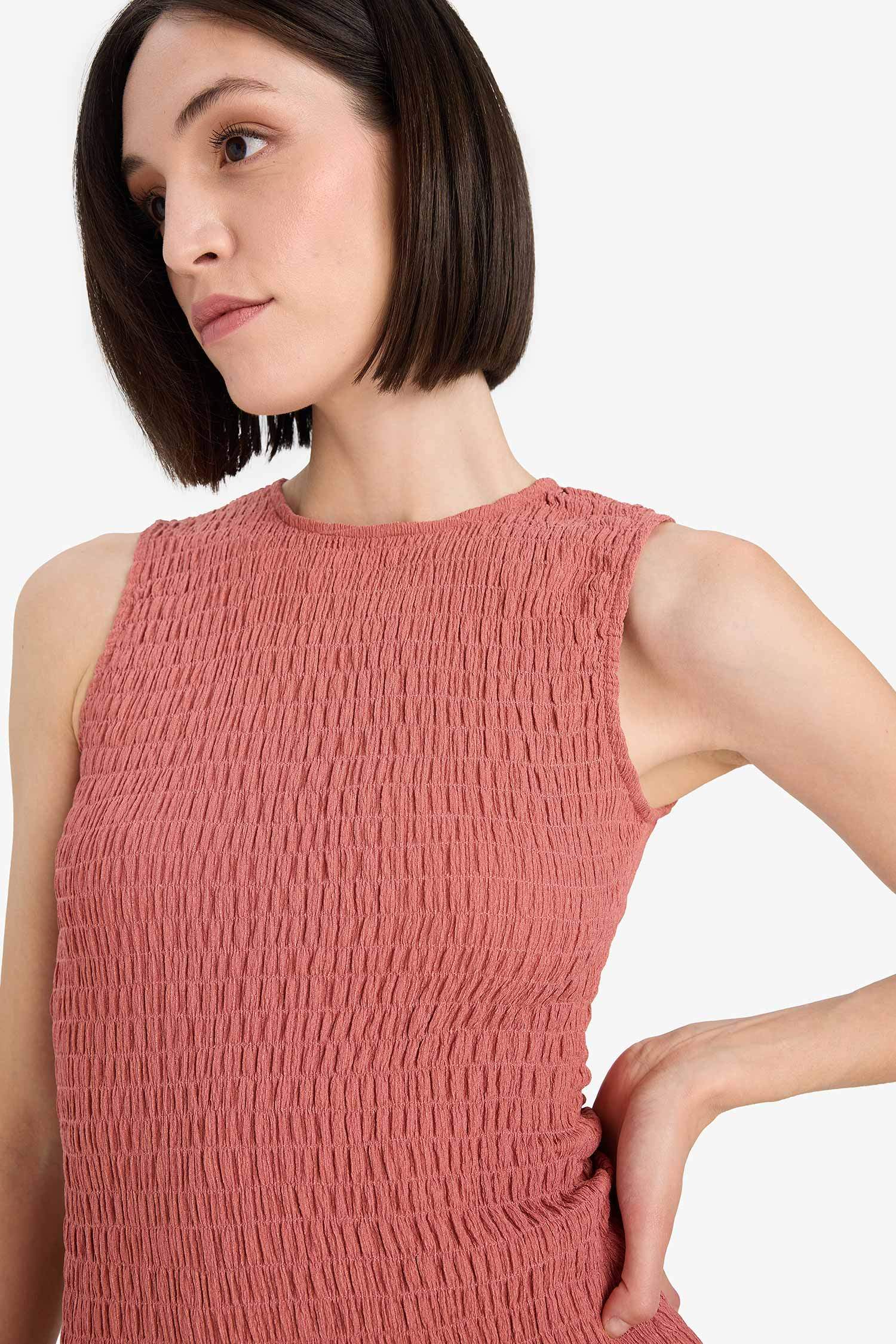 Crew Neck Midi Dress