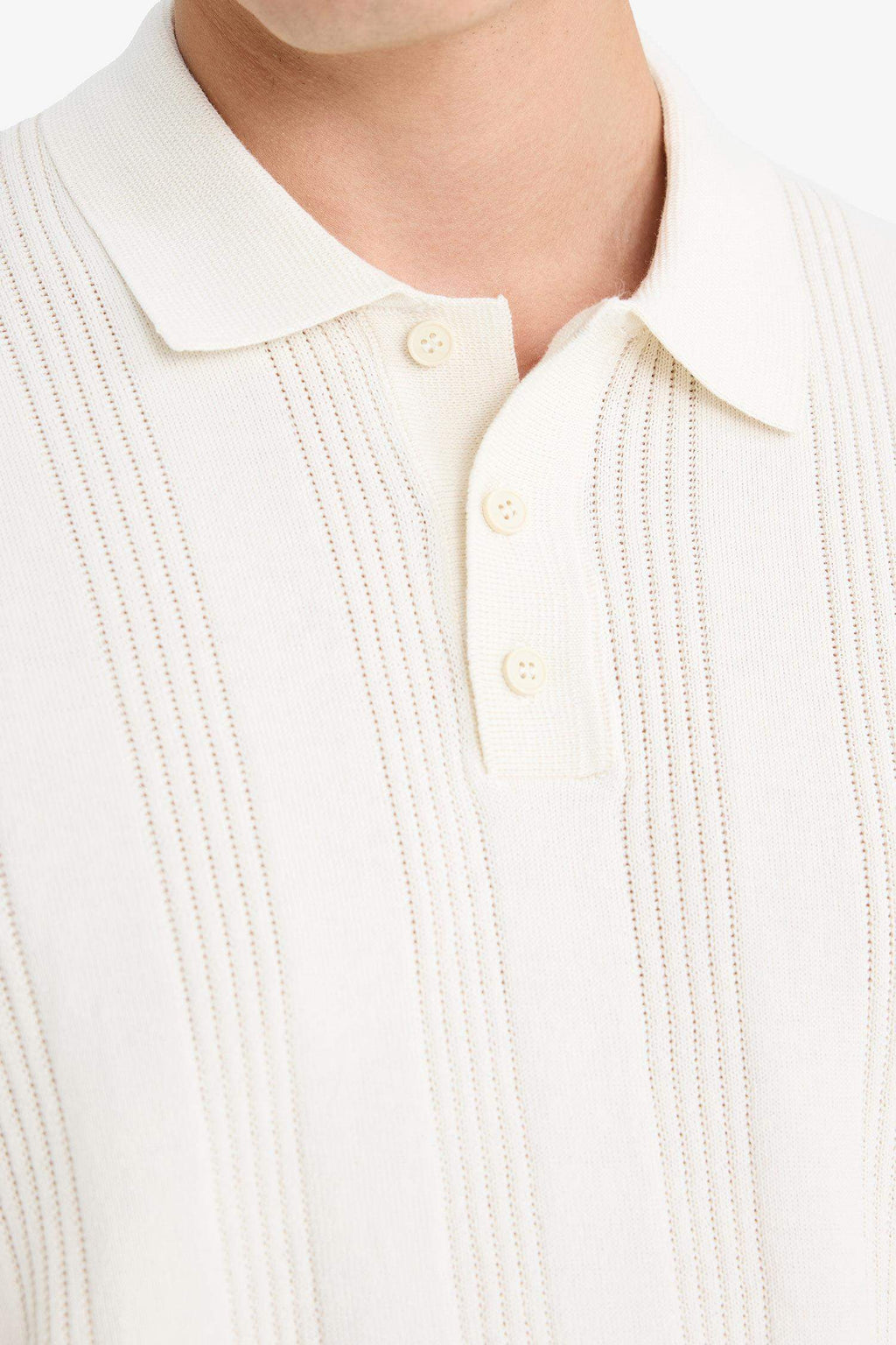 100% Cotton Polo Neck Short Sleeve Knit T-Shirt