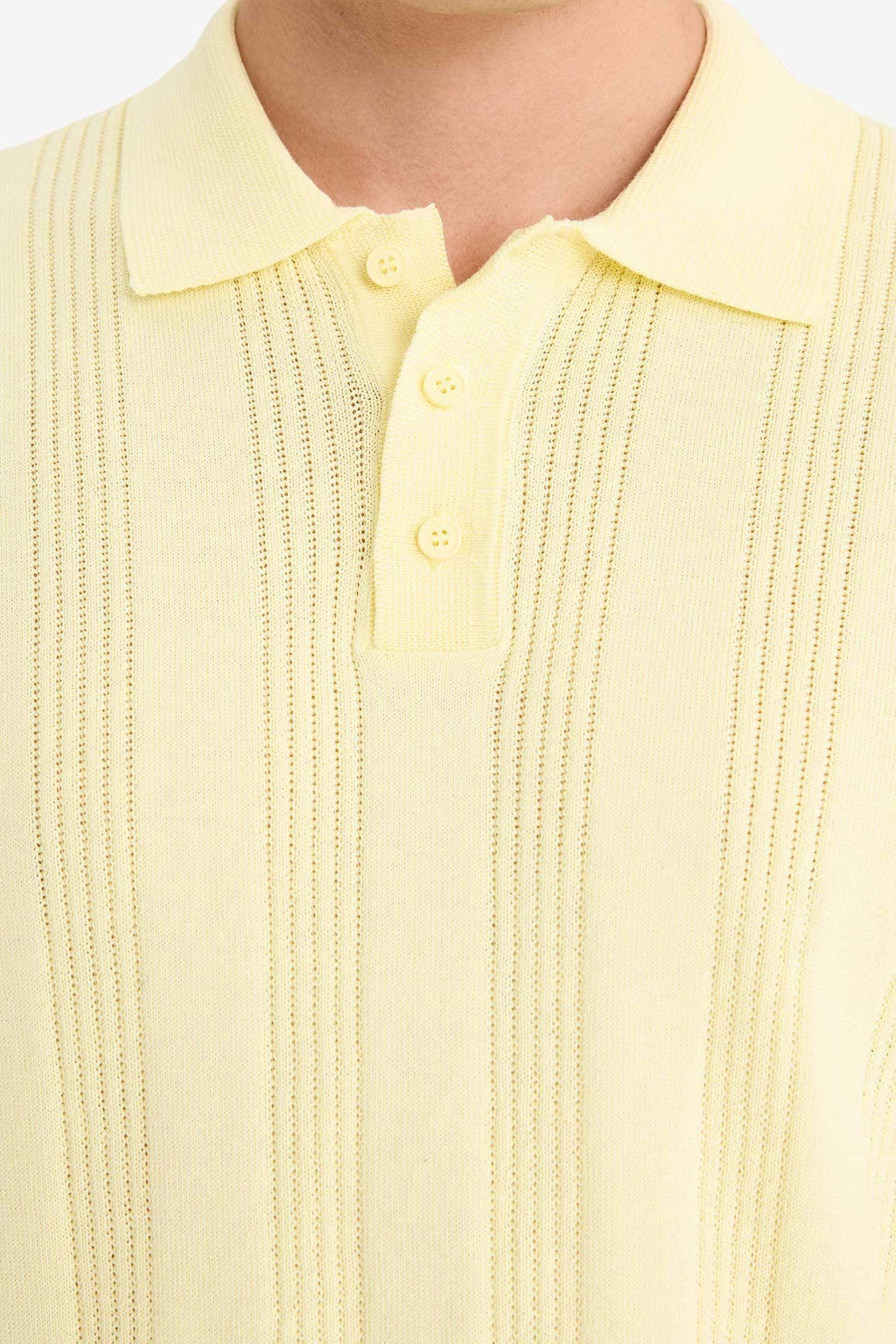 100% Cotton Polo Neck Short Sleeve Knit T-Shirt