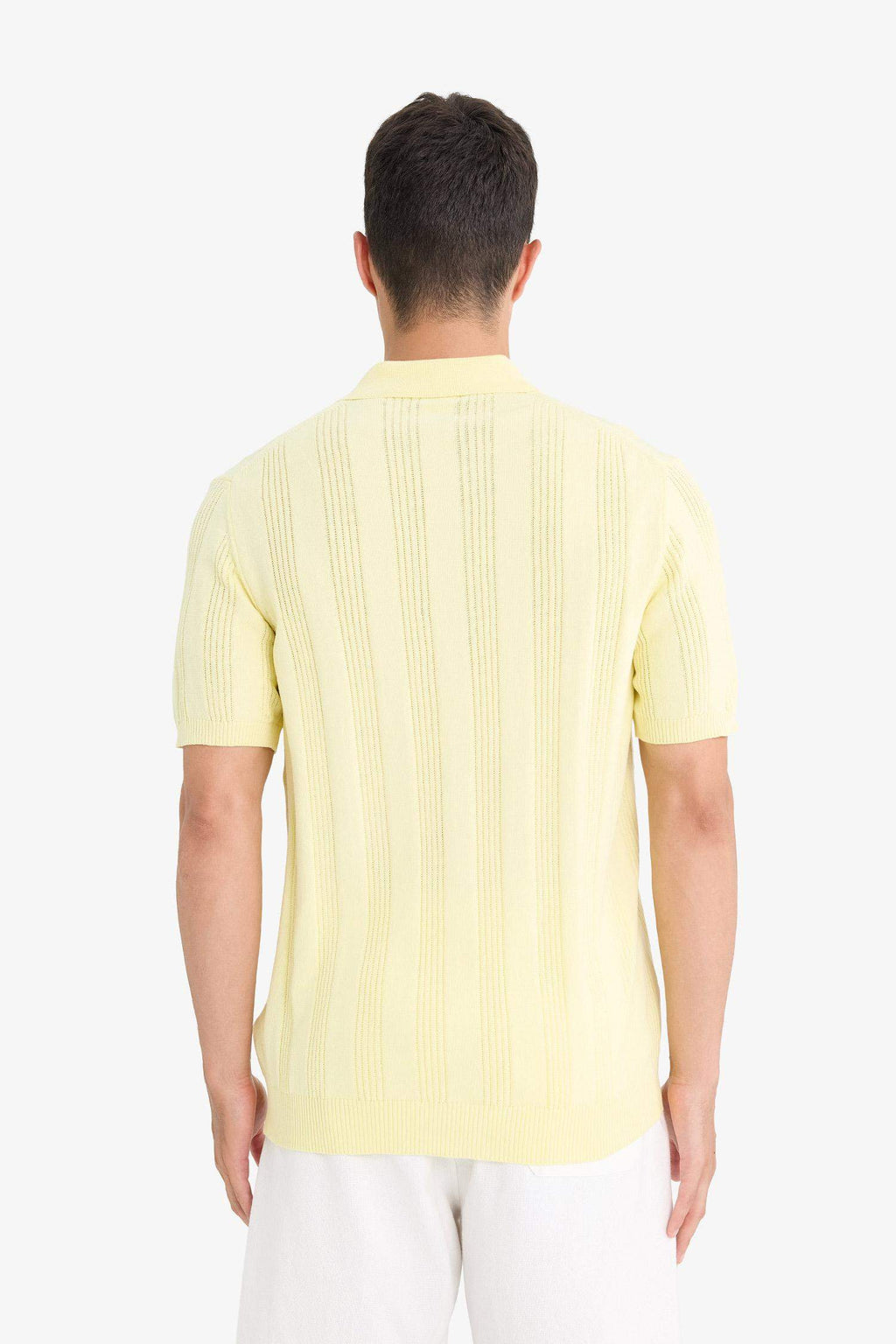 100% Cotton Polo Neck Short Sleeve Knit T-Shirt