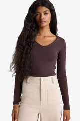 Slim Fit Slim Cut Basic Plain Modal Long Sleeve T-Shirt