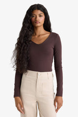 Slim Fit Slim Cut Basic Plain Modal Long Sleeve T-Shirt