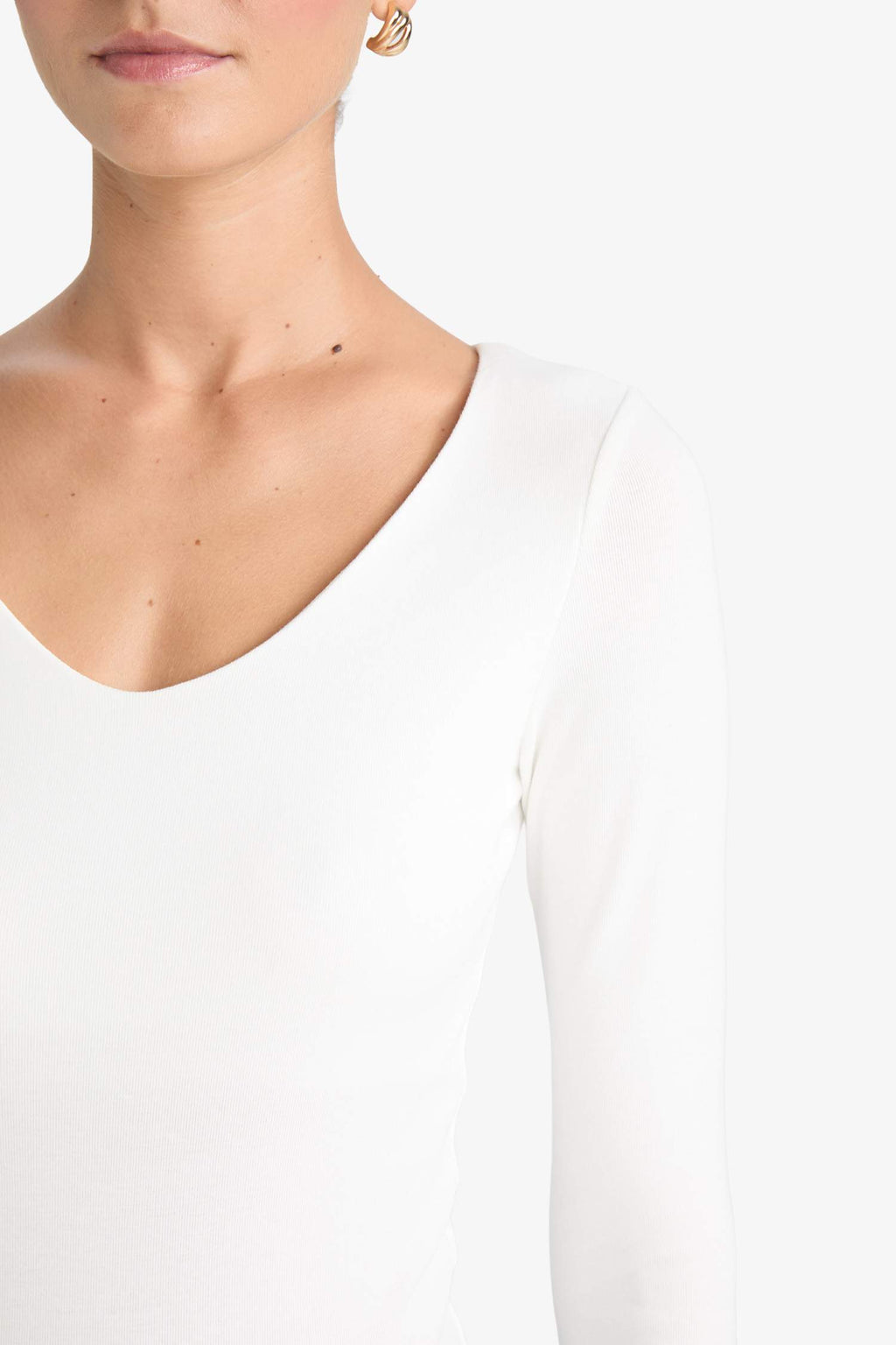 Slim Fit Slim Cut Basic Plain Modal Long Sleeve T-Shirt