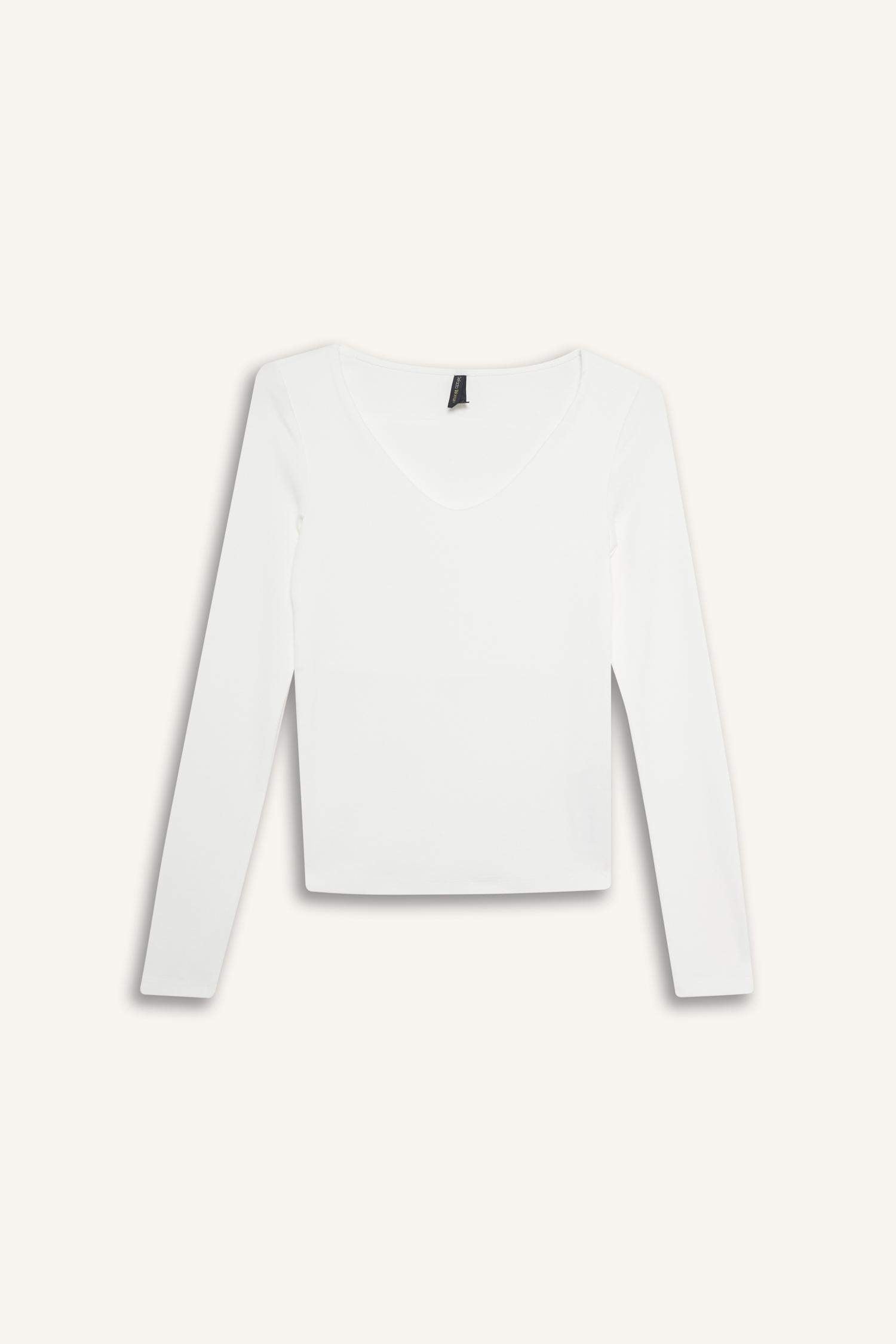 Slim Fit Slim Cut Basic Plain Modal Long Sleeve T-Shirt