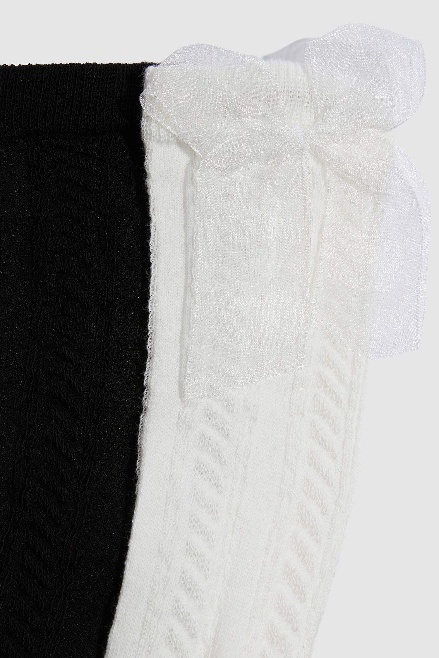 Girls' 2-Pack Cotton Knee-High School Socks