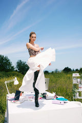 Afra x DeFacto A-Line Normal Waist Lined Poplin Maxi Skirt