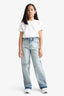 Girls 90s Wide Leg School Jeans
