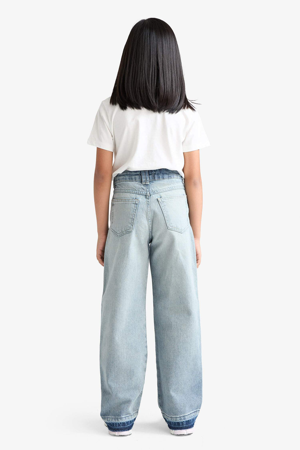Girls 90s Wide Leg School Jeans