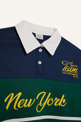 Girl's Relax Fit Polo Neck Printed School Sweatshirt