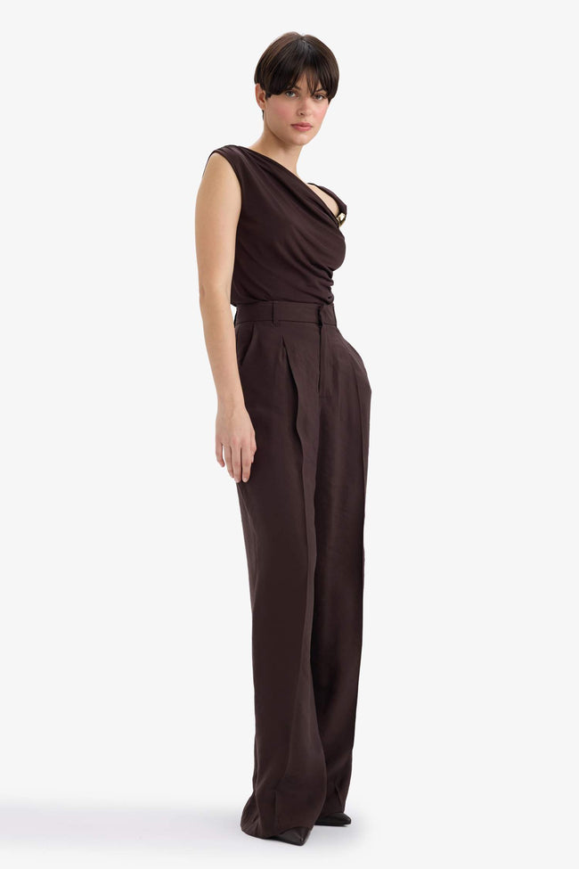 Wide Leg High Waist Wide Leg Modal Pants Main Image