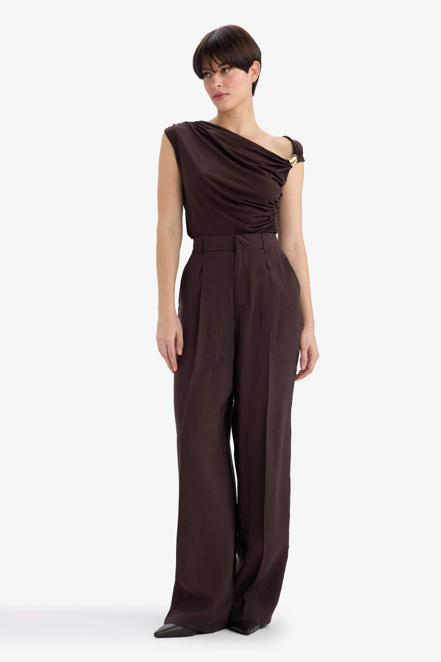 Wide Leg High Waist Wide Leg Modal Pants
