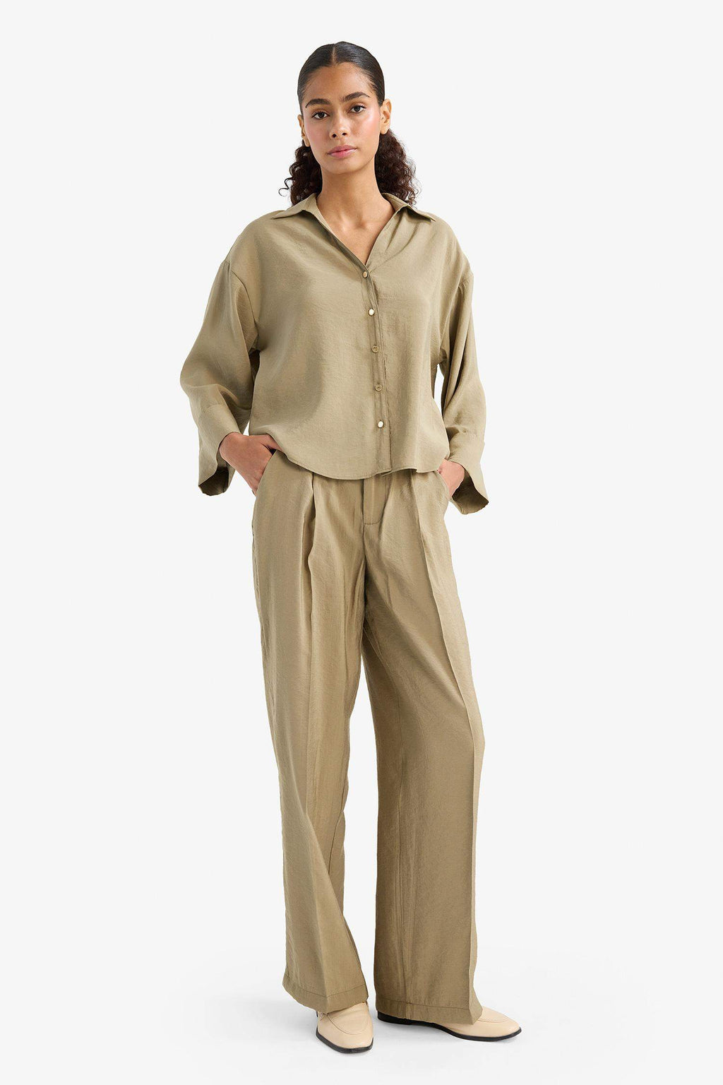 Wide Leg High Waist Wide Leg Modal Pants