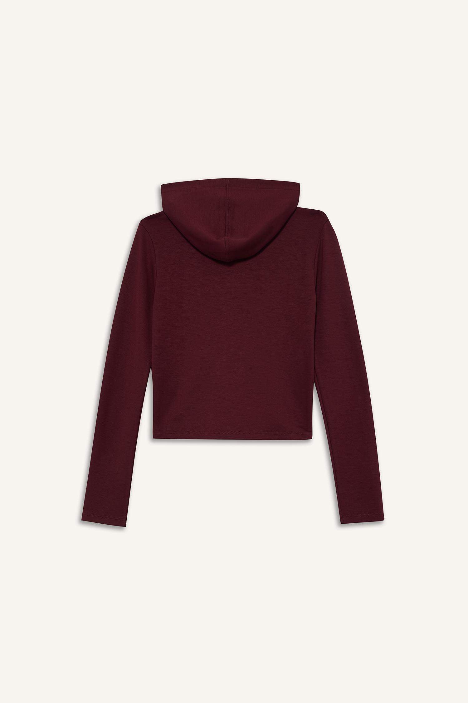 Slim Fit Hooded Modal Zip-Up Sweatshirt