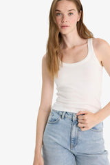 Fitted U-Neck Ribbed Camisole Athlete