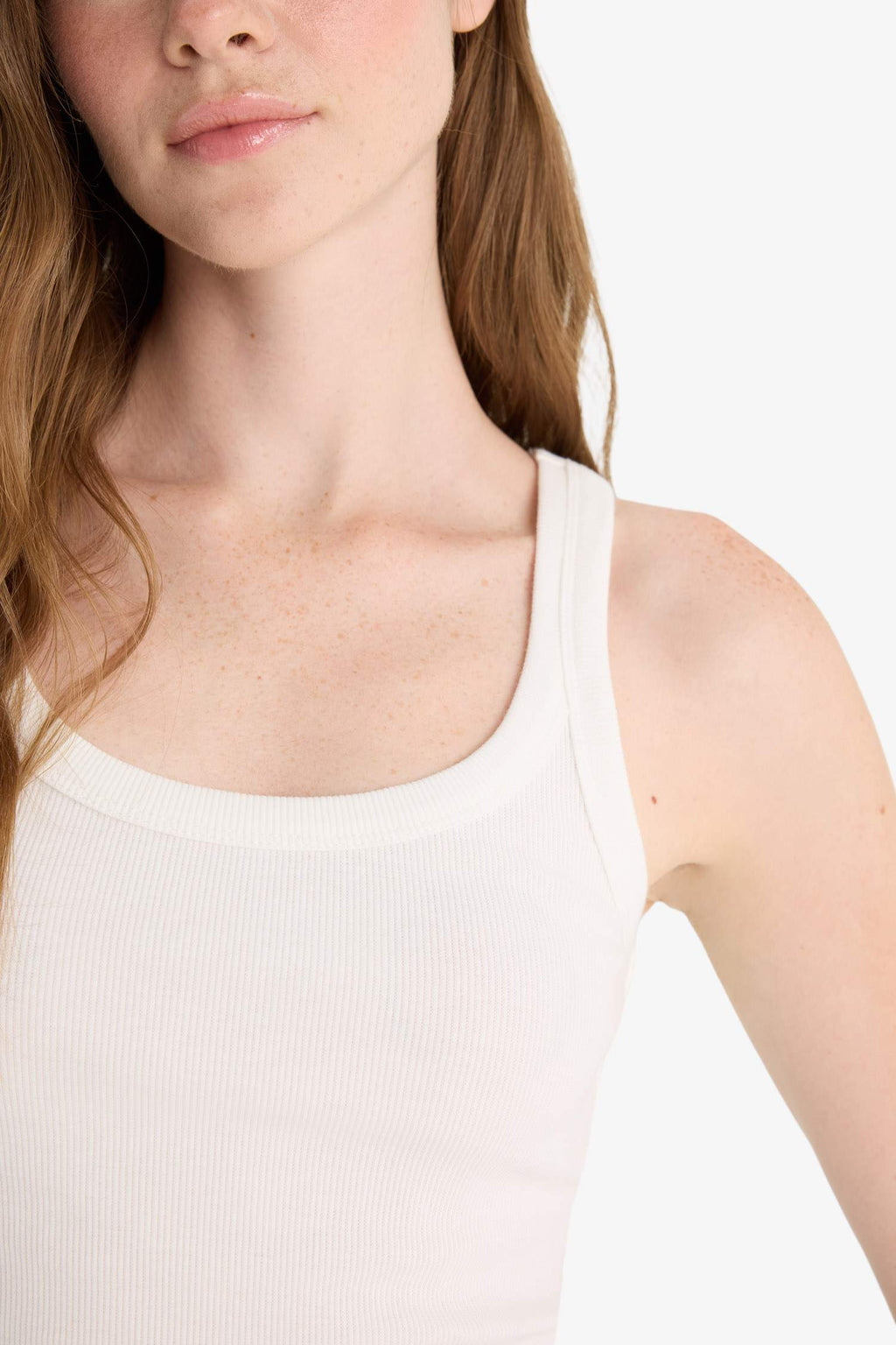 Fitted U-Neck Ribbed Camisole Athlete