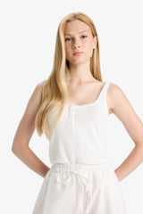 Cool Fitted Rib Tank Top