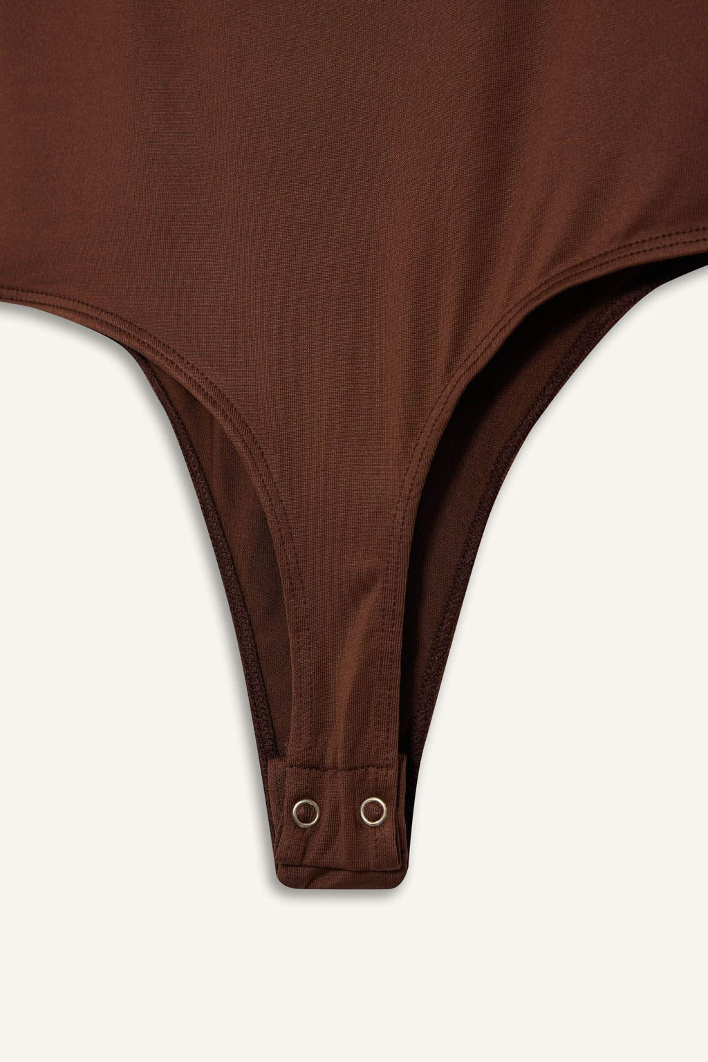 Square Neck Basic Plain Snap Bodysuit