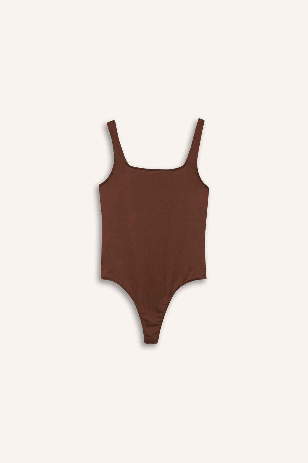 Square Neck Basic Plain Snap Bodysuit