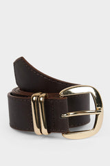 Women Rectangular Buckle Faux Leather Jean Belt