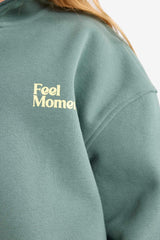 Girls 2-Piece Set Printed Half Zippered Sweatshirt Wide Leg Tracksuit Bottoms