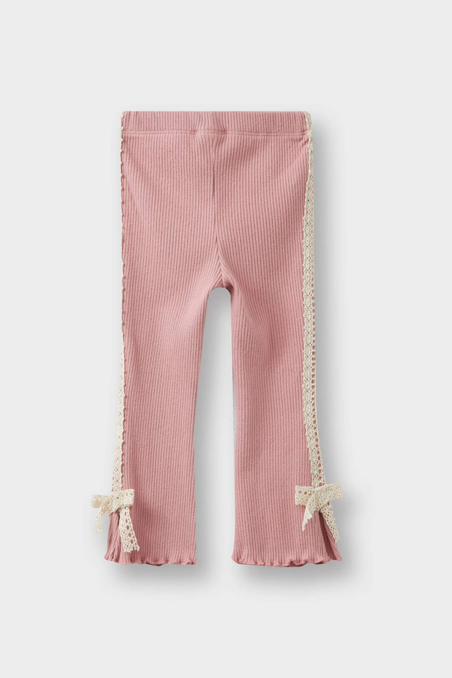 Baby Girl Ribbed Camisole Bow Detailed Tights Hover Image