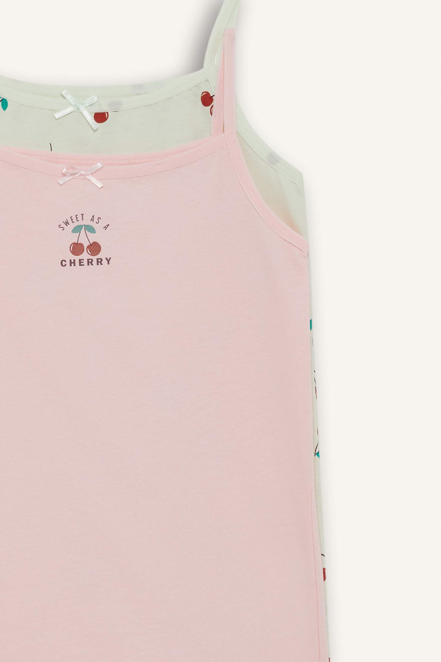 Girls Fruit Patterned 2-Pack Undershirt