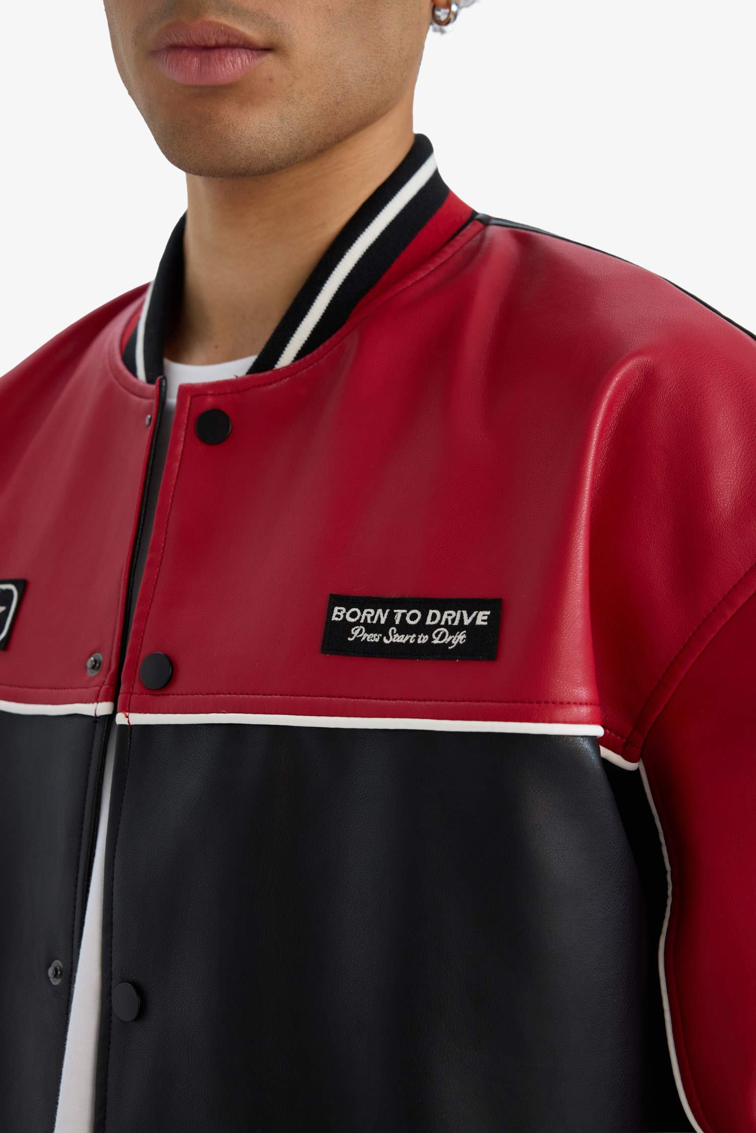 Oversize Fit Faux Leather Jacket