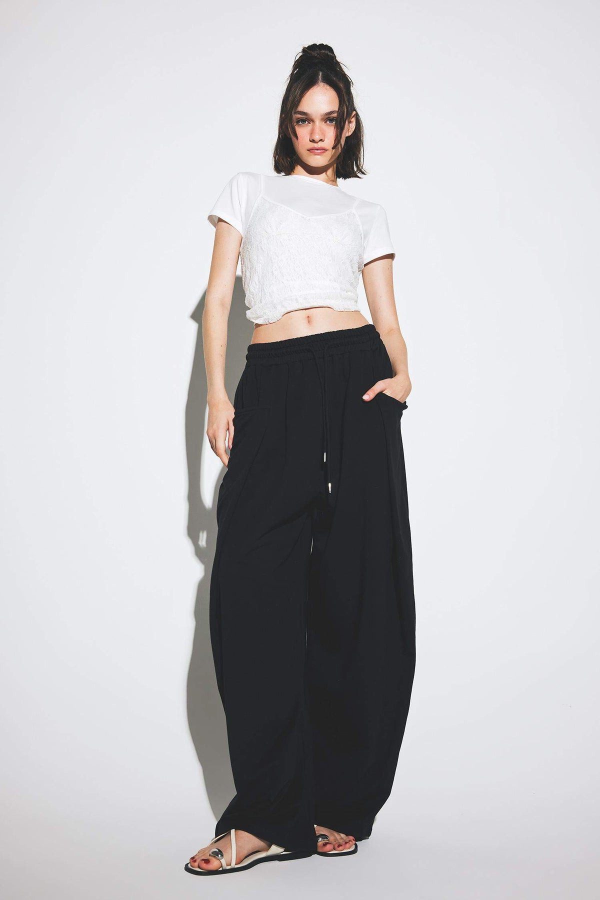 Cool Barrel Fit Thick Fabric Trousers