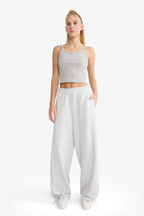 Cool Barrel Fit Elastic Waist Wide Leg Sweatpants