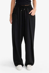 Cool Barrel Fit Wide Leg Sweatpants with Tie Waist