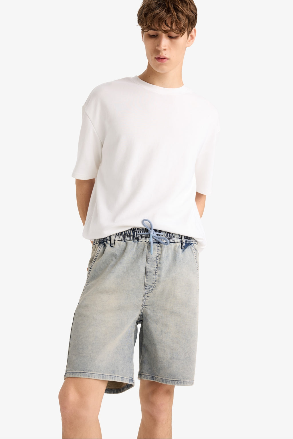 Relax Fit Jean Bermuda Shorts