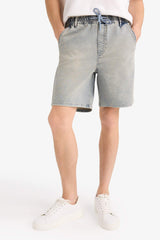 Relax Fit Jean Bermuda Shorts
