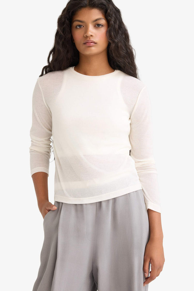 Slim Fit Crew Neck Long Sleeve T-Shirt Hover Image