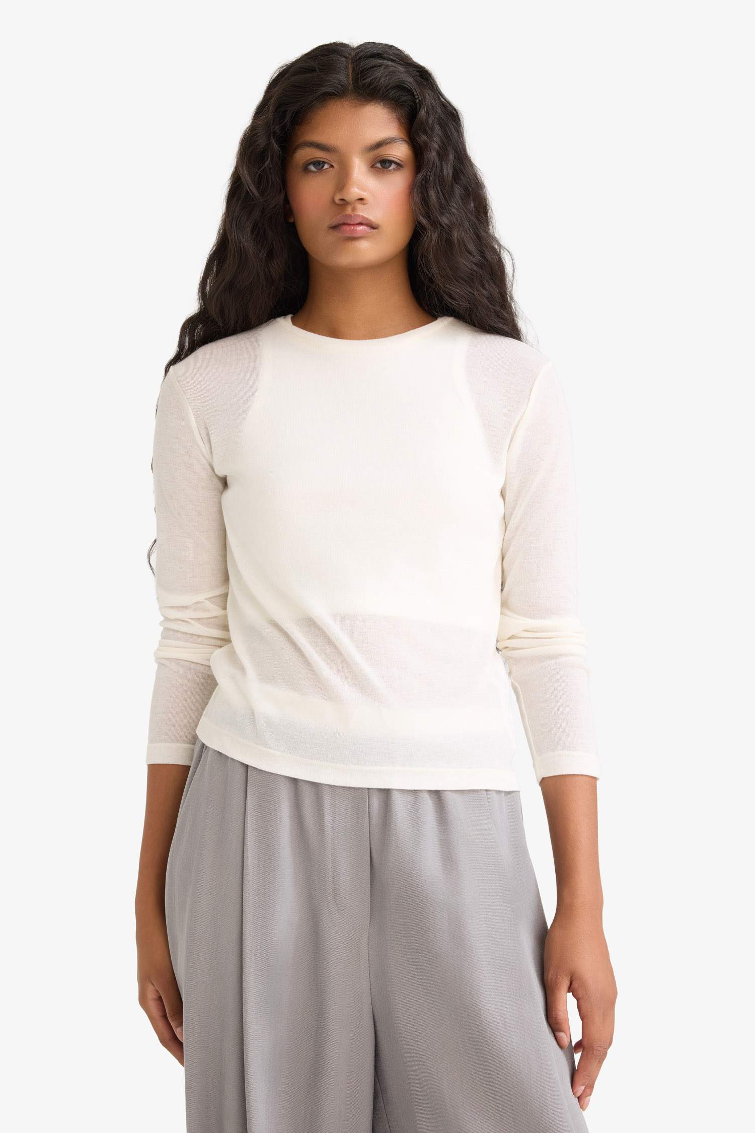 Slim Fit Crew Neck Long Sleeve T-Shirt