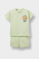 Baby Boy 2-Piece Set Printed Short Sleeve T-Shirt Shorts