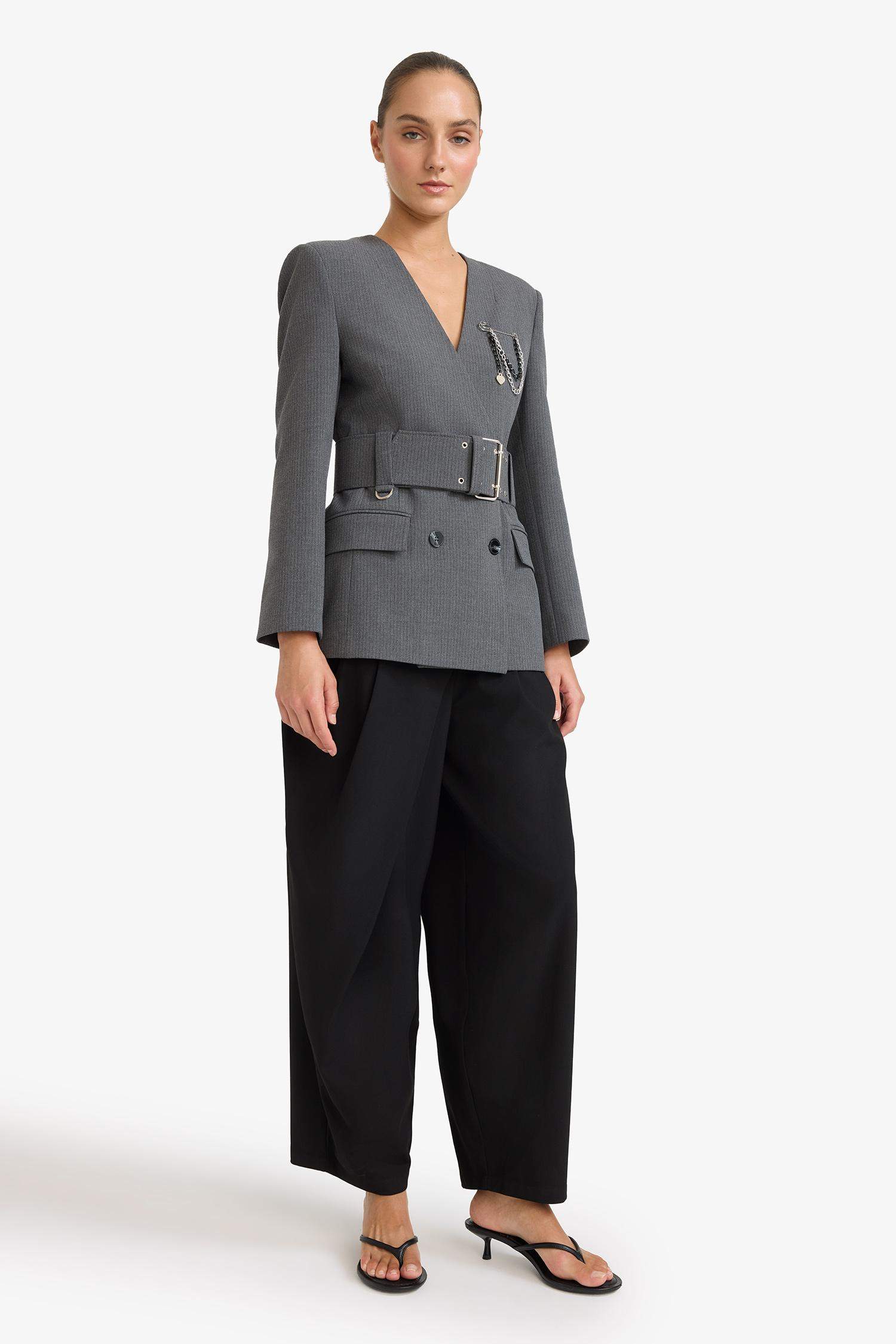 Baggy Fit Zippered Normal Waist Standard Length Trousers