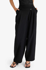 Baggy Fit Zippered Normal Waist Standard Length Trousers