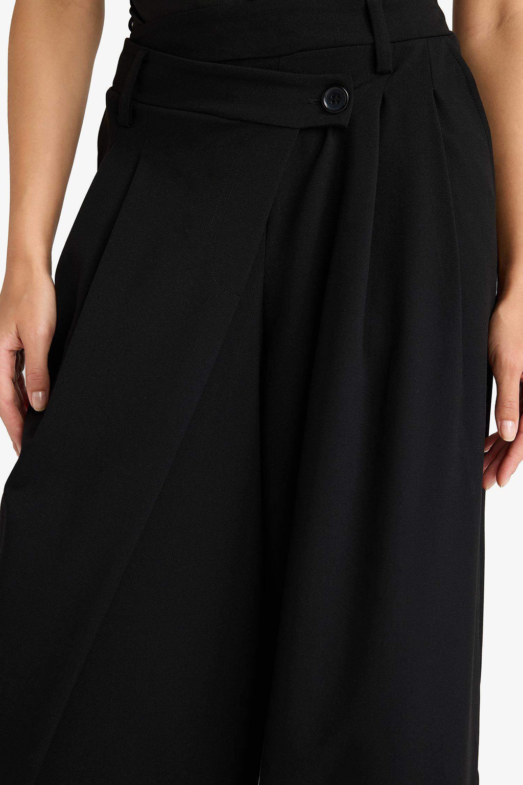 Baggy Fit Zippered Normal Waist Standard Length Trousers